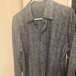 Ted Baker Blue Patterned Men's Shirt